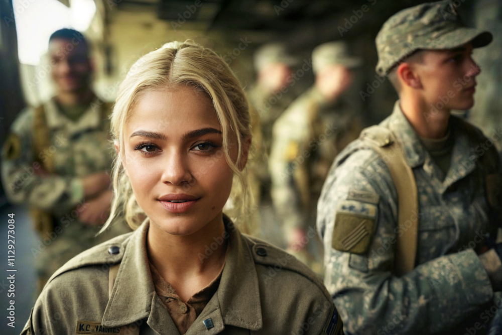 Young adult people are drafted or are professional soldiers who go to war and are committed to their mission, young adult women or teenagers are required to serve in the military Young adult people are drafted or are professional soldiers who go to war and are committed to their mission, young adult women or teenagers are required to serve in the military