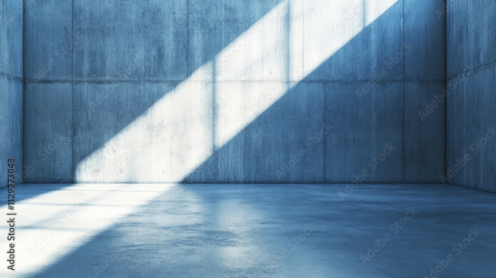 A minimalist concrete room with dramatic light and shadows, ideal for photography or design. A minimalist concrete room with dramatic light and shadows, ideal for photography or design.