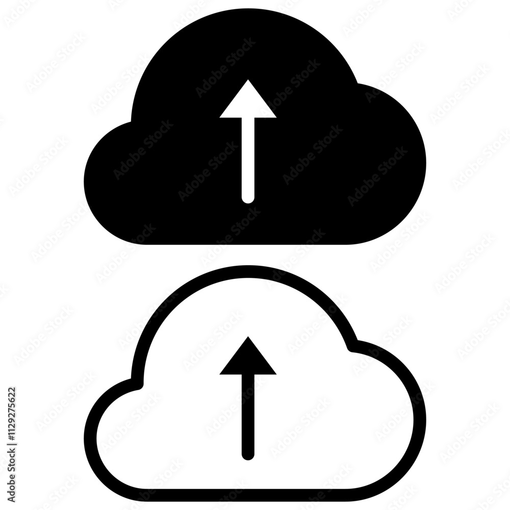 cloud icon with upward arrow, simple flat style, pictogram logo sign symbol vector illustration, isolated on white for mobile app cloud icon with upward arrow, simple flat style, pictogram logo sign symbol vector illustration, isolated on white for mobile app