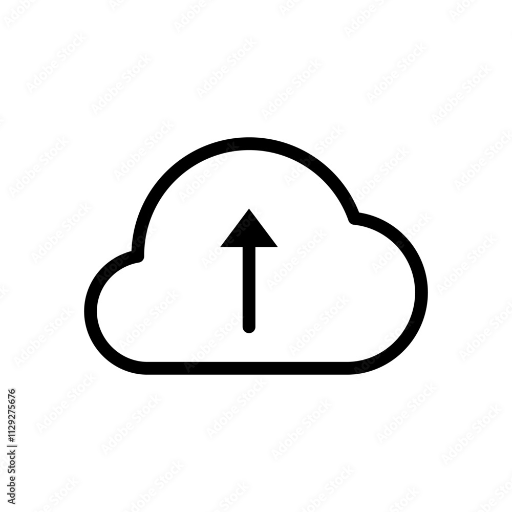 cloud icon with upward arrow, simple flat style, pictogram logo sign symbol vector illustration, isolated on white for mobile app cloud icon with upward arrow, simple flat style, pictogram logo sign symbol vector illustration, isolated on white for mobile app