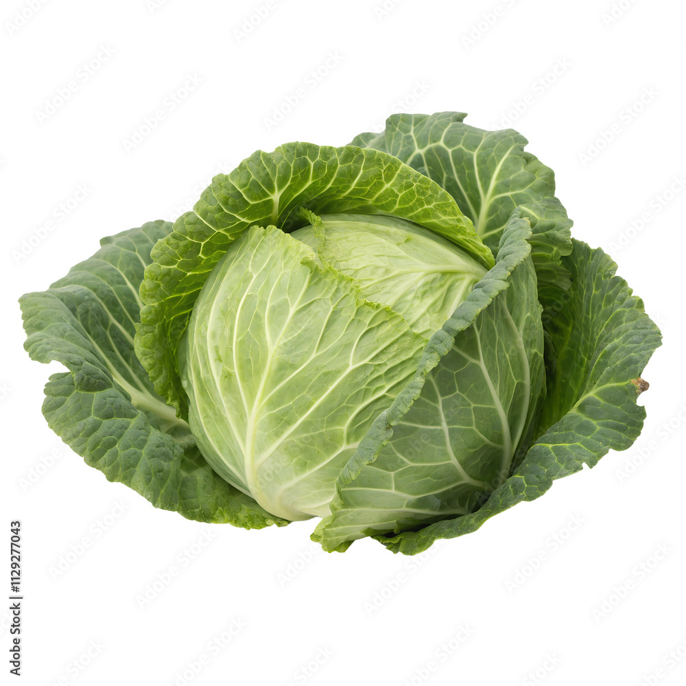 Fresh Green Cabbage Isolated on transparent background cutout, Png, Cutout Fresh Green Cabbage Isolated on transparent background cutout, Png, Cutout