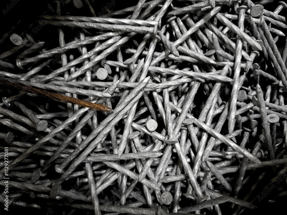 a pile of nails for reuse and recycling a pile of nails for reuse and recycling