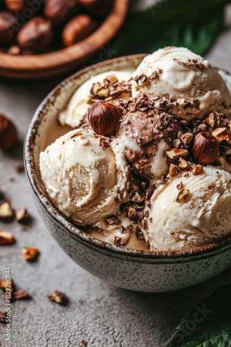 Ice Cream Bowl with Nuts