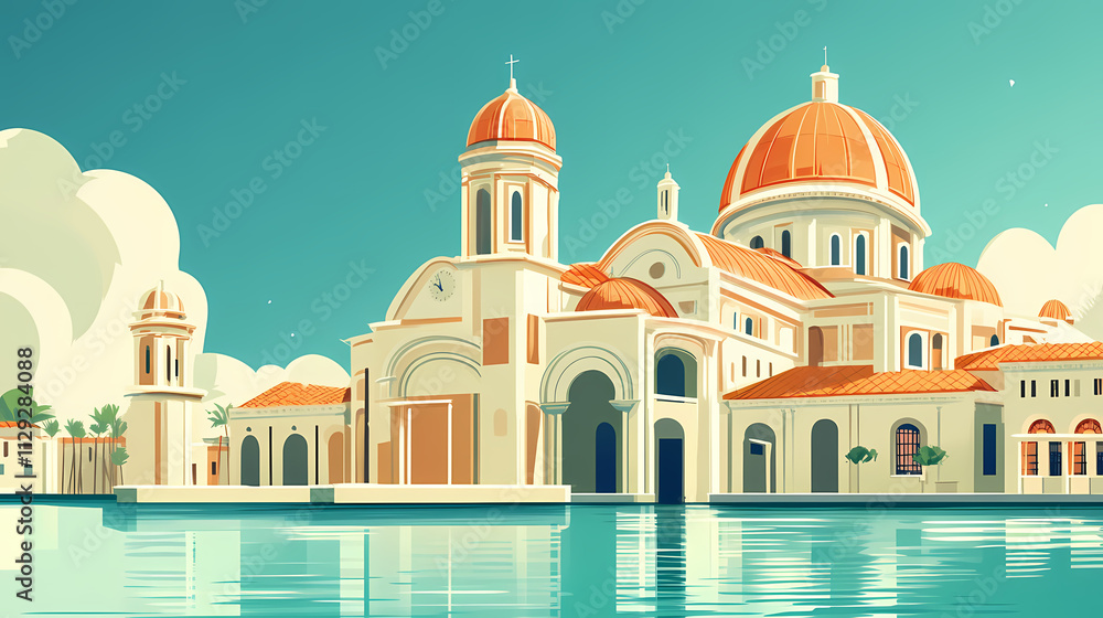 Fototapeta premium Basilica di sestieri. Basilica. Illustration