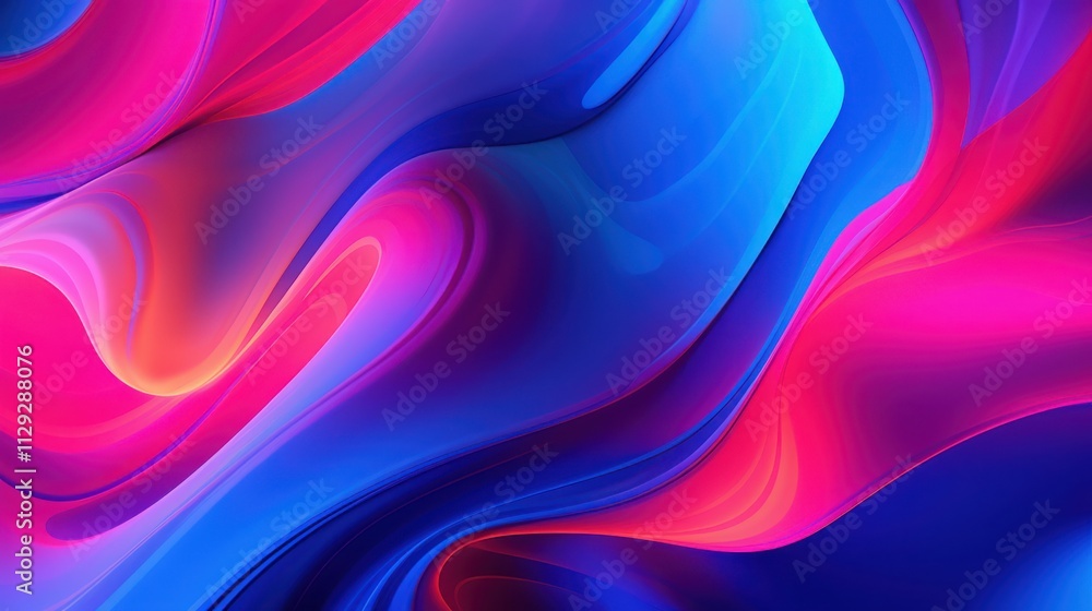 Abstract Swirling Pink and Blue Color Waves Abstract Swirling Pink and Blue Color Waves