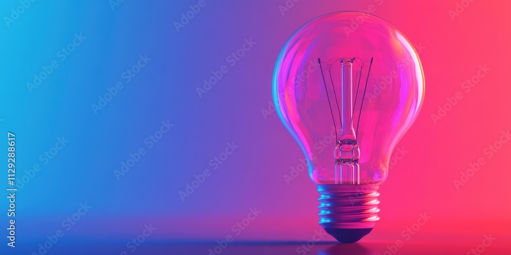 Pink Blue Light Bulb Background