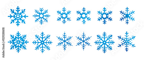 snow, deep-blue to light-bl...