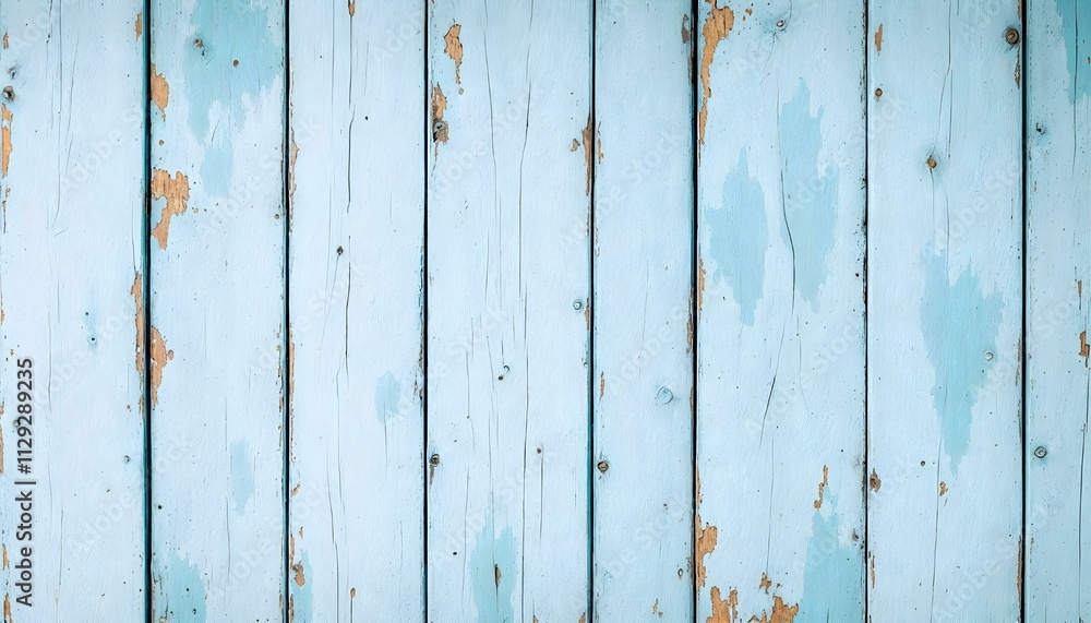 Light blue plank timber textured surface of old barn or house siding wall or floor with peeling paint Light blue plank timber textured surface of old barn or house siding wall or floor with peeling paint