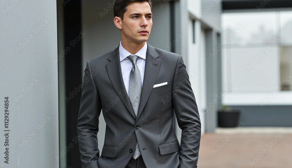 Stylish young man in suit Stylish young man in suit