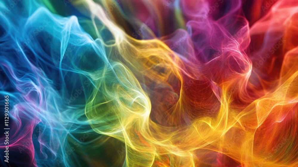 Obraz premium Particle symphony in abstract hues.