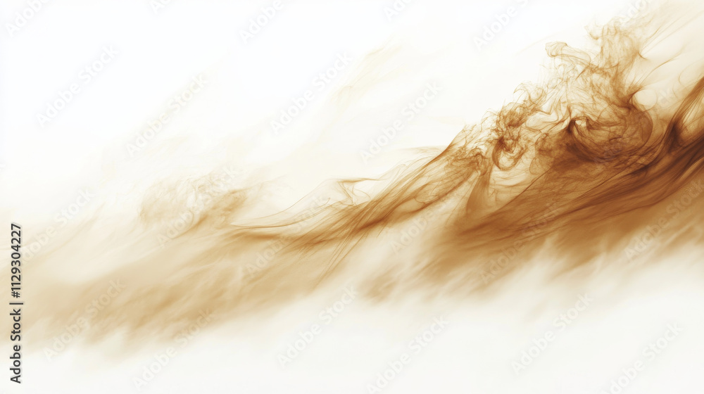 A dramatic sandstorm swirling intensely against a pure white background. A dramatic sandstorm swirling intensely against a pure white background.