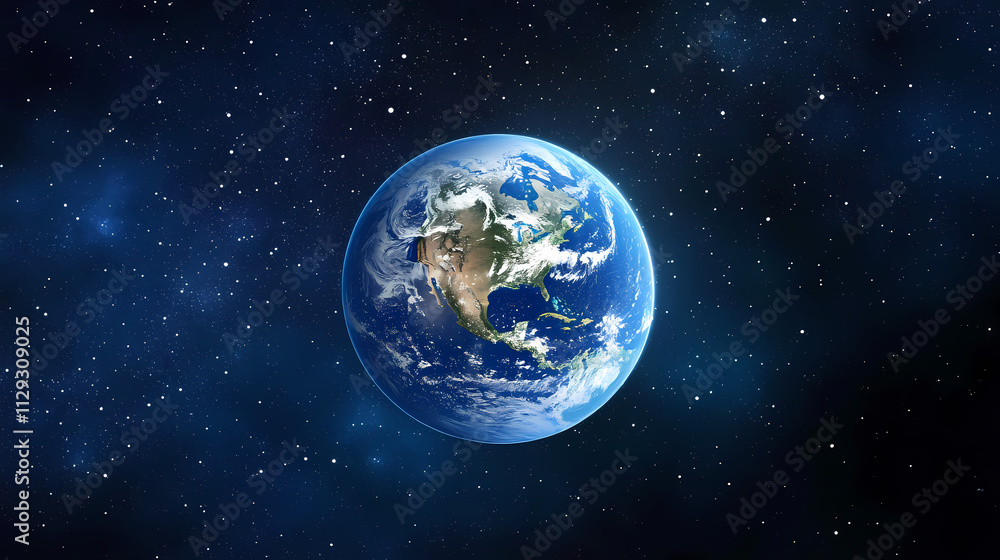 Majestic view of earth from space with sunlight at the horizon. Horizon. Illustration Majestic view of earth from space with sunlight at the horizon. Horizon. Illustration