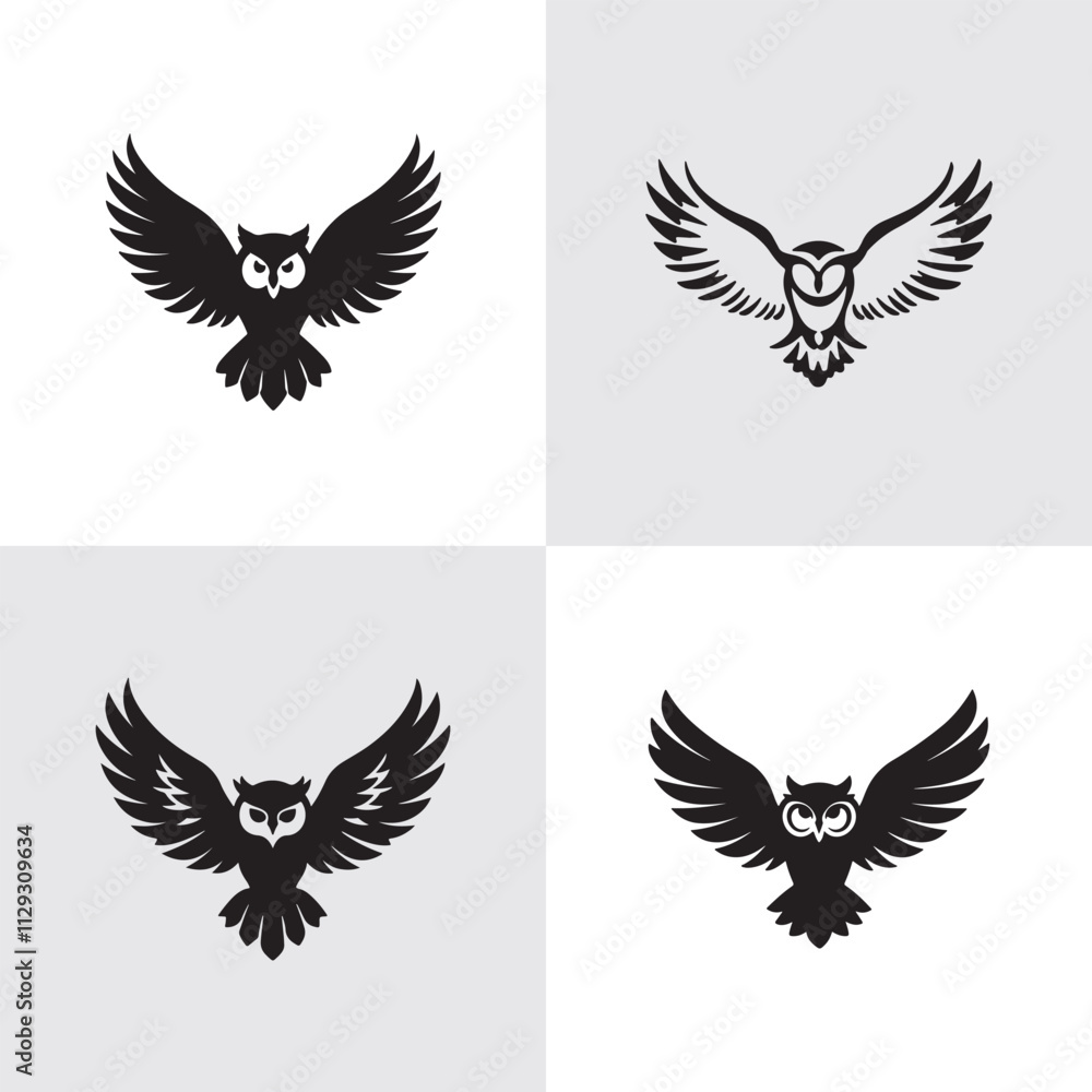 Obraz premium Unique Owl Silhouette Designs for Projects 