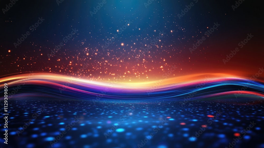 Obraz premium Sparkling light on glossy backdrop