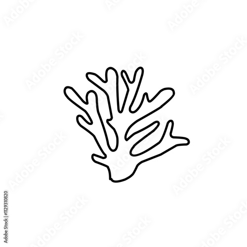 coral outline illustration