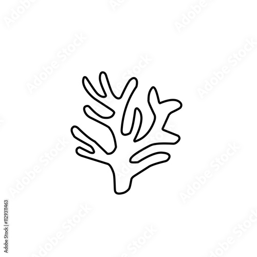 coral outline illustration