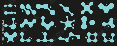 Metaballs shapes abstract geometric background