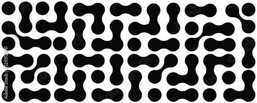 Metaballs shapes abstract  geometric background