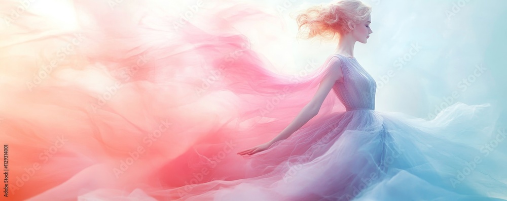 Whimsical Dance of Pastel Colors in Soft Light, Generative AI Whimsical Dance of Pastel Colors in Soft Light, Generative AI