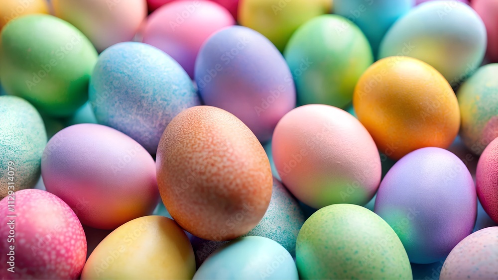 pastel colors easter eggs in a basket pastel colors easter eggs in a basket