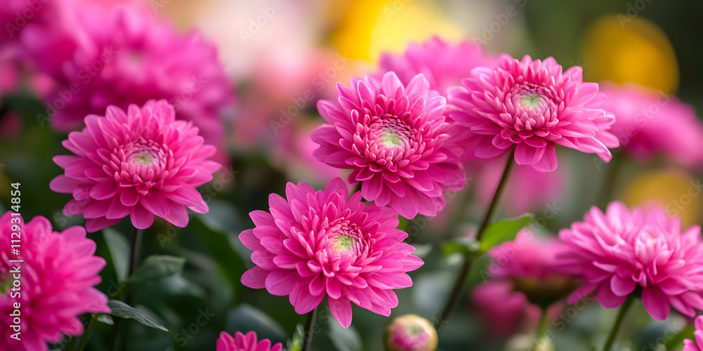 Bright pink flowers forming a vibrant and cheerful floral backdrop, AI Generated Bright pink flowers forming a vibrant and cheerful floral backdrop, AI Generated