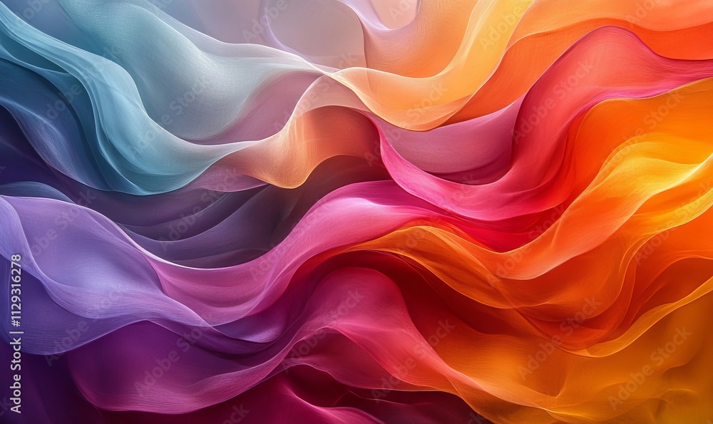 Obraz premium Vivid Colors and Shapes in Motion, Generative AI