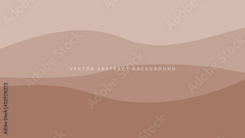 Modern Abstract background in mocha mousse color. Creative horizontal banner, poster, cover. Minimalist vector design template