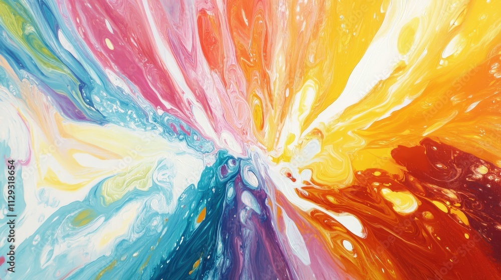 Vibrant spectrum paints abstract patterns Vibrant spectrum paints abstract patterns