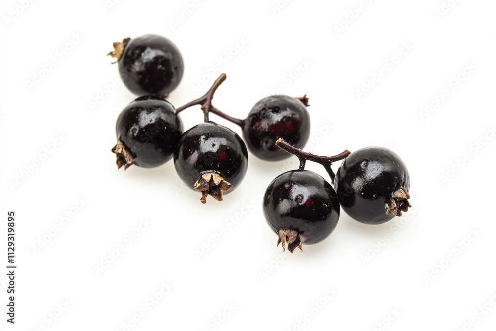Fresh black berries sit on a white surface, ready for use Fresh black berries sit on a white surface, ready for use