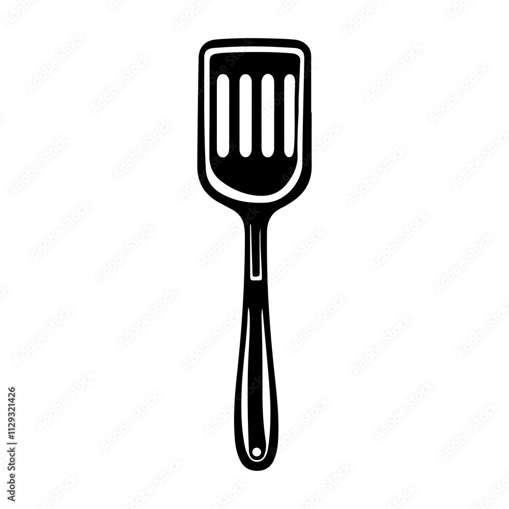 Spatula or slotted turner png - kitchen utensil on isolated transparent background Spatula or slotted turner png - kitchen utensil on isolated transparent background