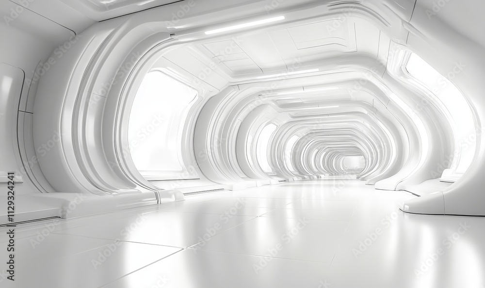 white futuristic background, Generative AI white futuristic background, Generative AI