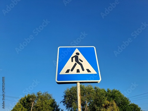 pedestrian crossing sign