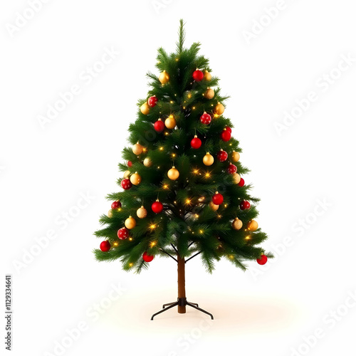 Beautiful Christmas tree isolated on white background