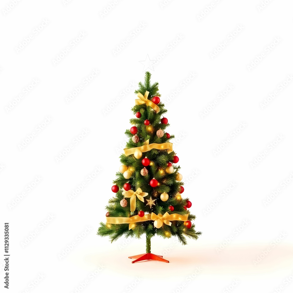 Beautiful Christmas tree isolated on white background Beautiful Christmas tree isolated on white background