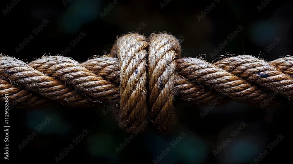 A rope is tied in a knot A rope is tied in a knot
