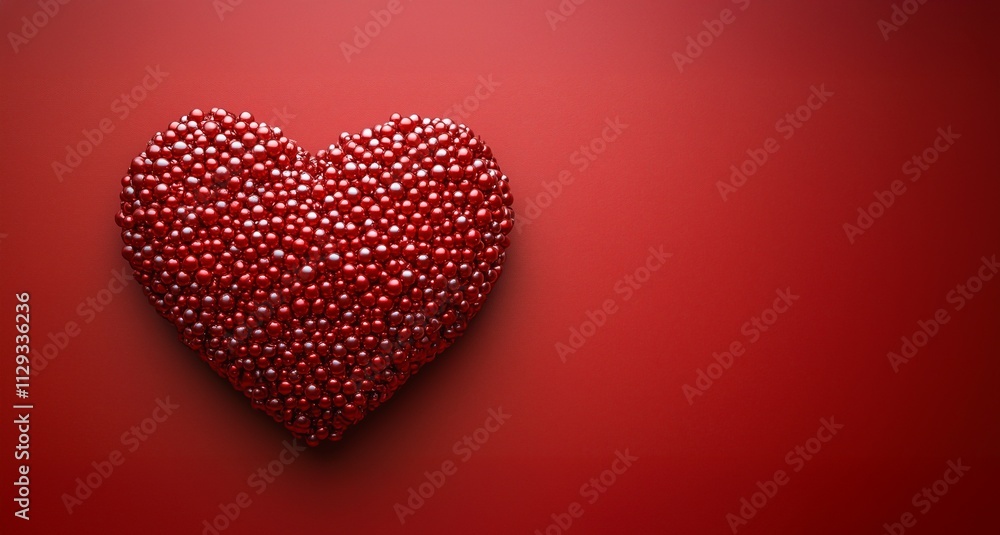 Inflatable red heart on a red background. Holiday card, Valentine's Day concept Love is in the air Inflatable red heart on a red background. Holiday card, Valentine's Day concept Love is in the air