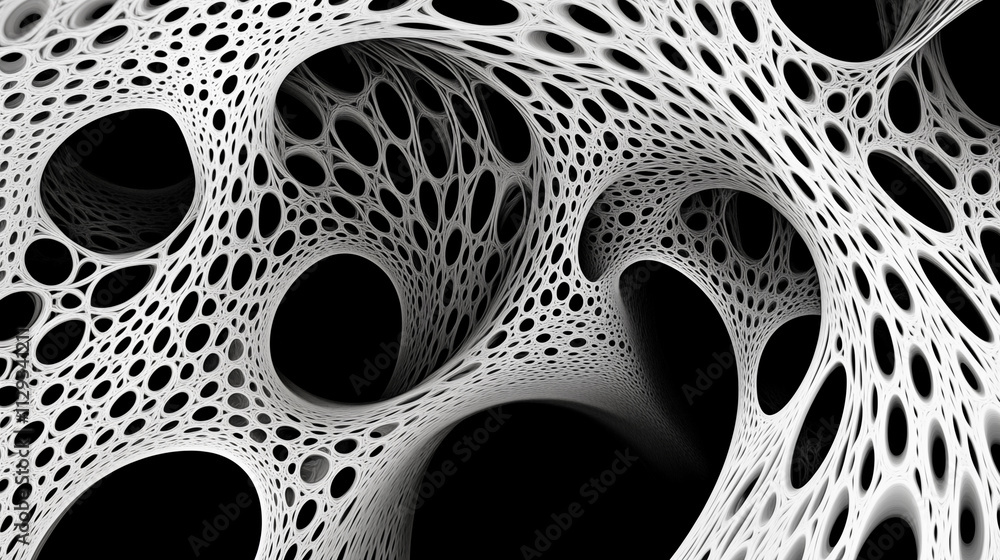custom made wallpaper toronto digitalAbstract background, smooth organic shapes in bionic design style