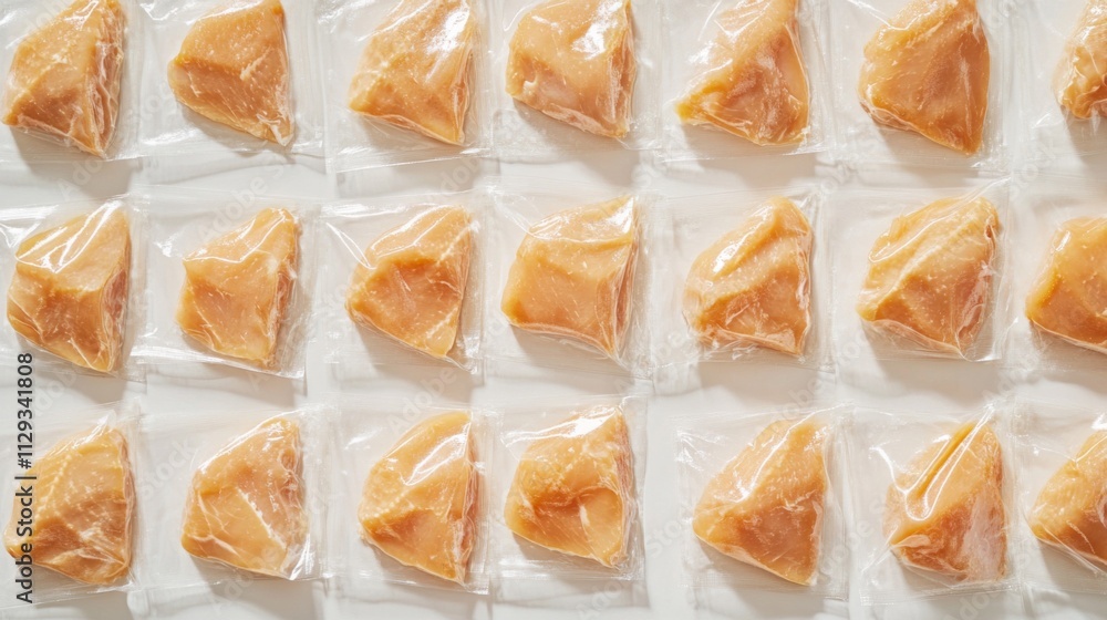 Prepared Chicken Pieces in Transparent Packaging Prepared Chicken Pieces in Transparent Packaging
