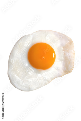 fried egg isolated on white background