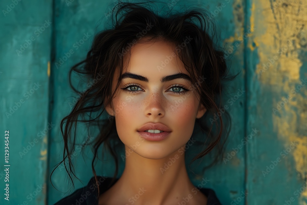 Freckled Woman Natural Beauty Portrait Freckled Woman Natural Beauty Portrait