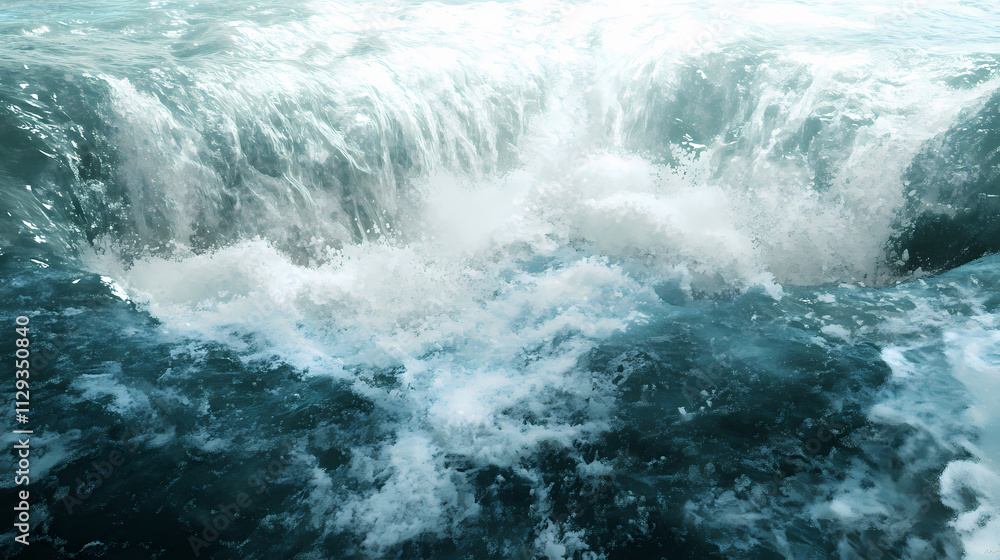 Natural scene of waterfall into the ocean generated by ai tool. Fjord. Illustration Natural scene of waterfall into the ocean generated by ai tool. Fjord. Illustration