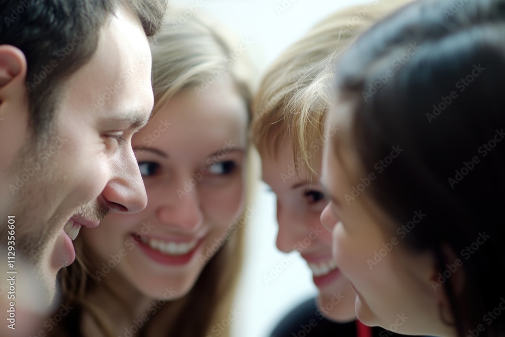 Group of individuals examining smartphone or tablet, potential usage for technology, lifestyle, and social media concepts Group of individuals examining smartphone or tablet, potential usage for technology, lifestyle, and social media concepts