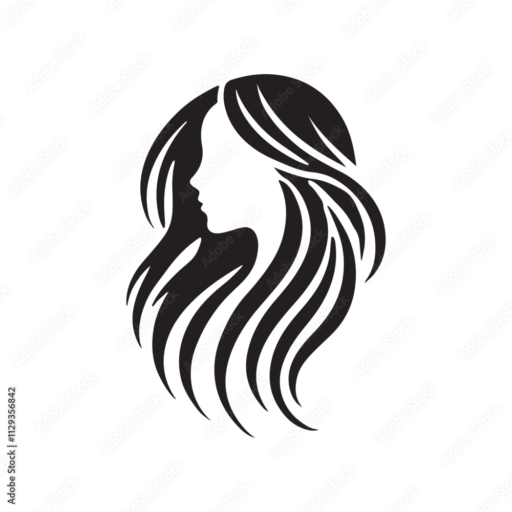 Modern Hair Silhouette for Women – A Vector Logo Perfect for Branding, Fashion, Beauty, and Digital Applications Modern Hair Silhouette for Women – A Vector Logo Perfect for Branding, Fashion, Beauty, and Digital Applications
