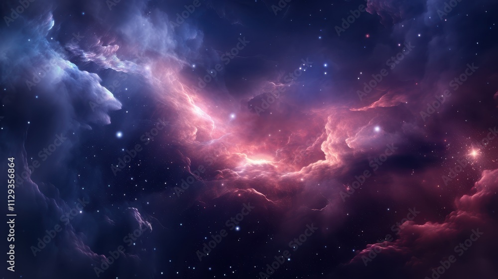 Cosmic Nebula Swirling Clouds Of Pink And Purple Cosmic Nebula Swirling Clouds Of Pink And Purple
