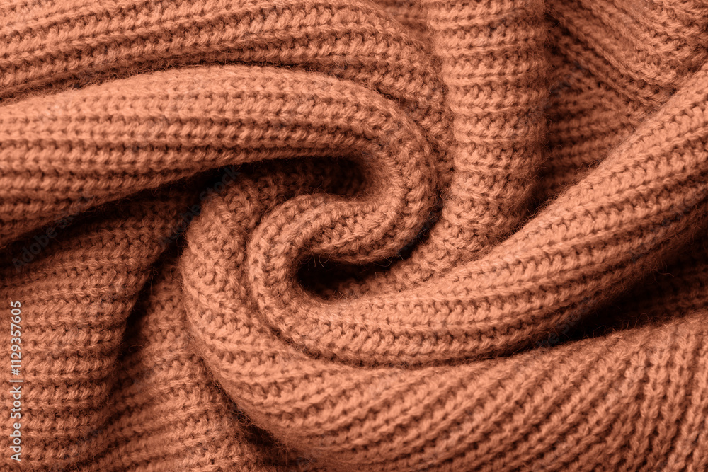 Mocha Mousse - color of the year 2025. texture of autumn warm sweater