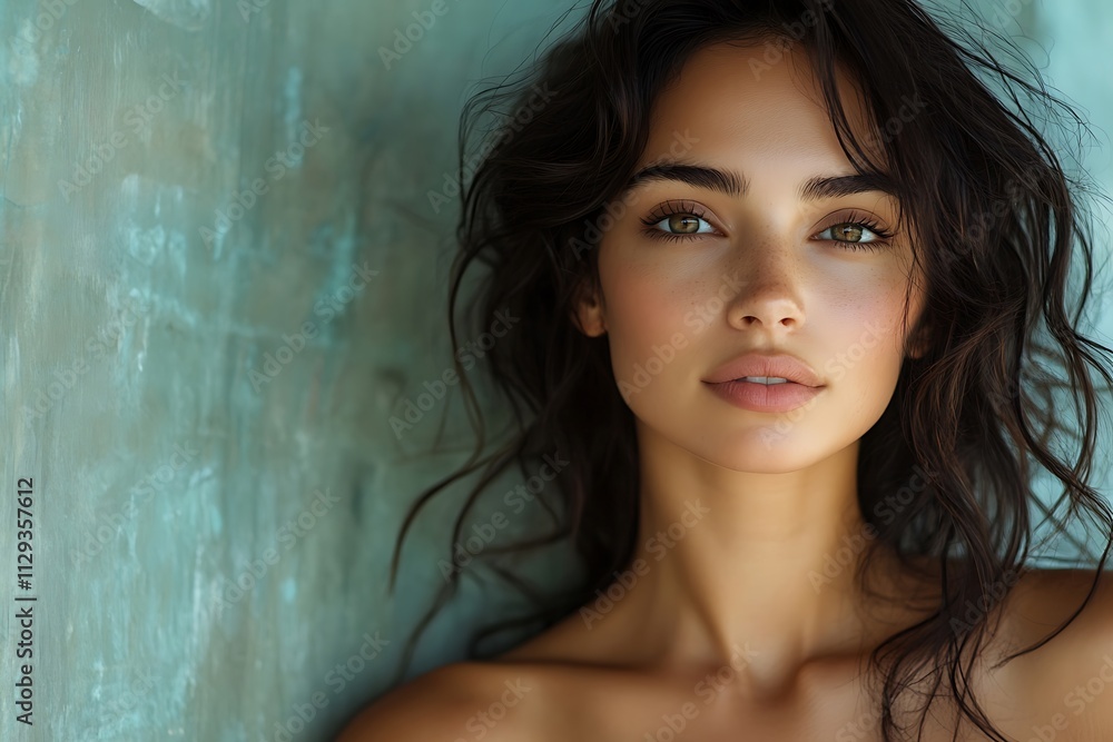 Serene Woman Summer Portrait Natural Beauty Serene Woman Summer Portrait Natural Beauty