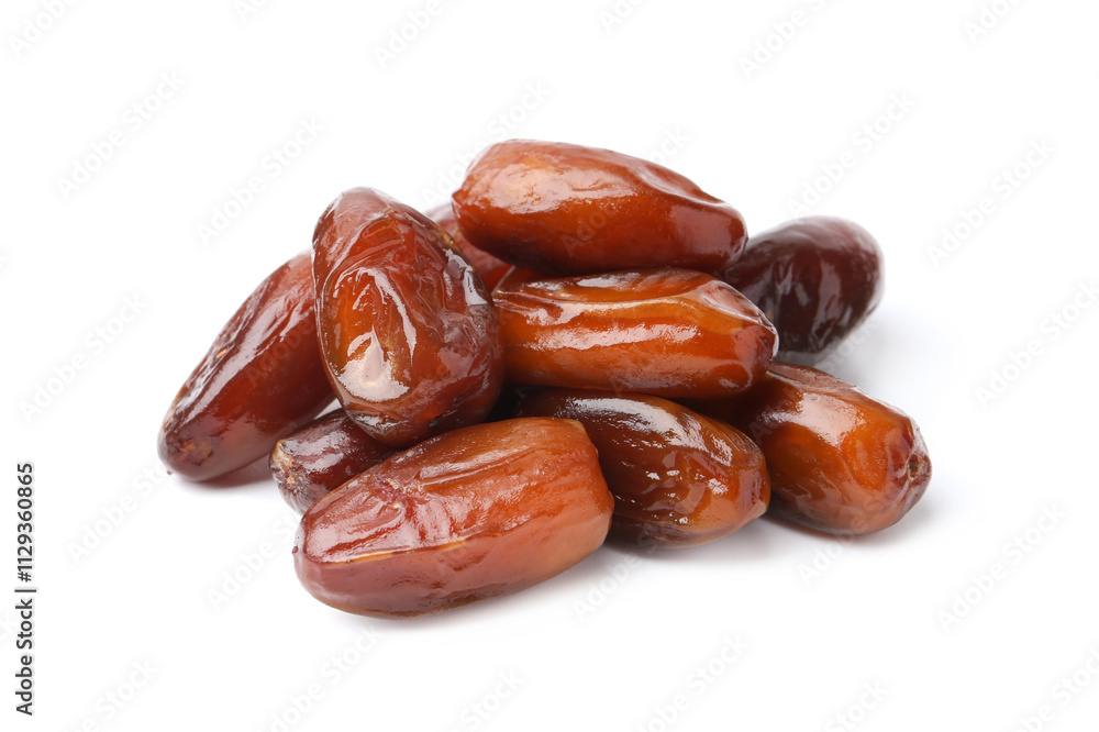 Tasty sweet dried dates isolated on white Tasty sweet dried dates isolated on white
