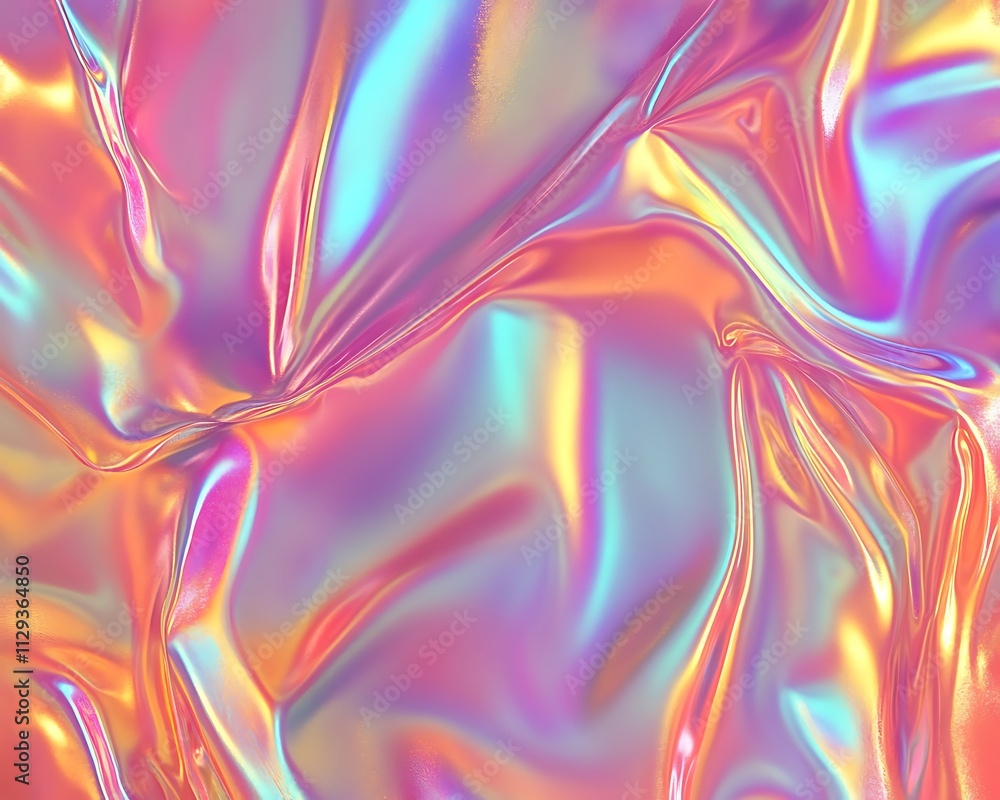 Holographic color wrinkled pearlescent foil. Holographic neon texture background. design for pattern and wallpaper. Holiday, party, Holographic color wrinkled pearlescent foil. Holographic neon texture background. design for pattern and wallpaper. Holiday, party,