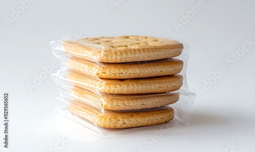 Wallpaper Mural Stack of butter biscuits isolated on a white background Torontodigital.ca