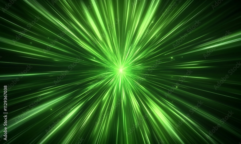 Abstract green background. Explosion star with gloss blur, stripes, Abstract green background. Explosion star with gloss blur, stripes,